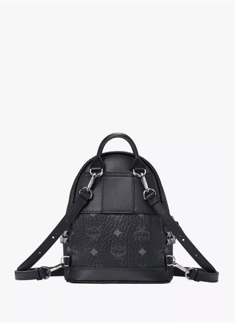 MCM Stark Bebe Boo Side Studs Backpack in Visetos