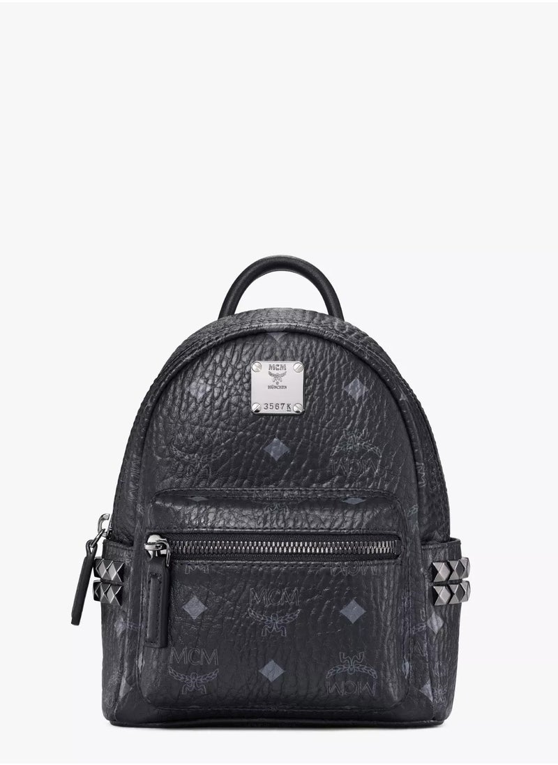 MCM Stark Bebe Boo Side Studs Backpack in Visetos