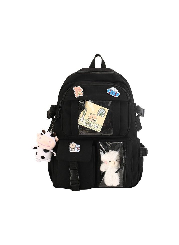 Magic Oxford Fabric Harajuku Style Backpack Colour:Black Sizes:43*32*13cm