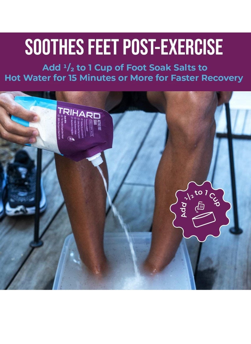 ctive Foot Soak Salts Pedicure Kit Foot Soak for Dry Cracked Feet Herbal Foot Spa with Tea Tree Oil Menthol Detox Foot Soak for Athletes Smelly Feet Foot Bath Foot Softening Soak