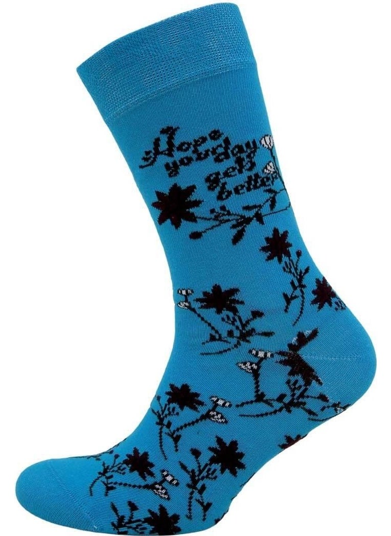 Unisex Vegan Turquoise Socks - Spirit Animal Design