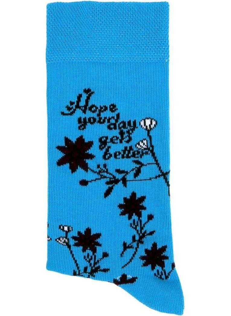 Unisex Vegan Turquoise Socks - Spirit Animal Design