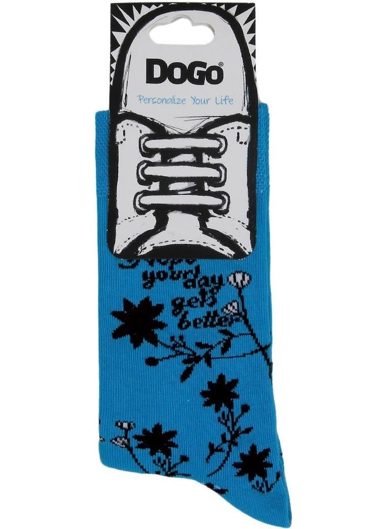 Unisex Vegan Turquoise Socks - Spirit Animal Design