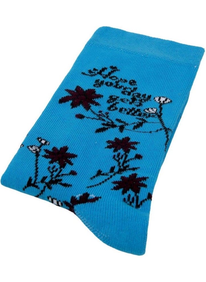 Unisex Vegan Turquoise Socks - Spirit Animal Design