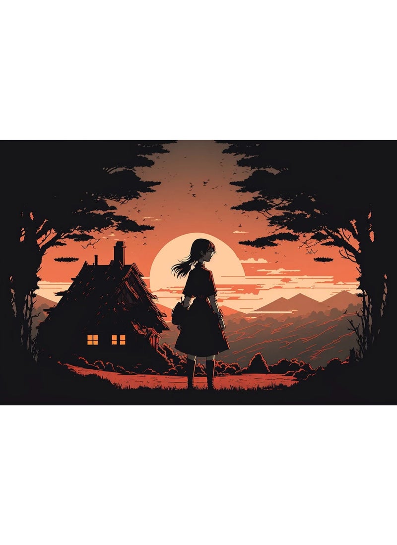 3D Sunset Girl 1000-Piece Puzzle