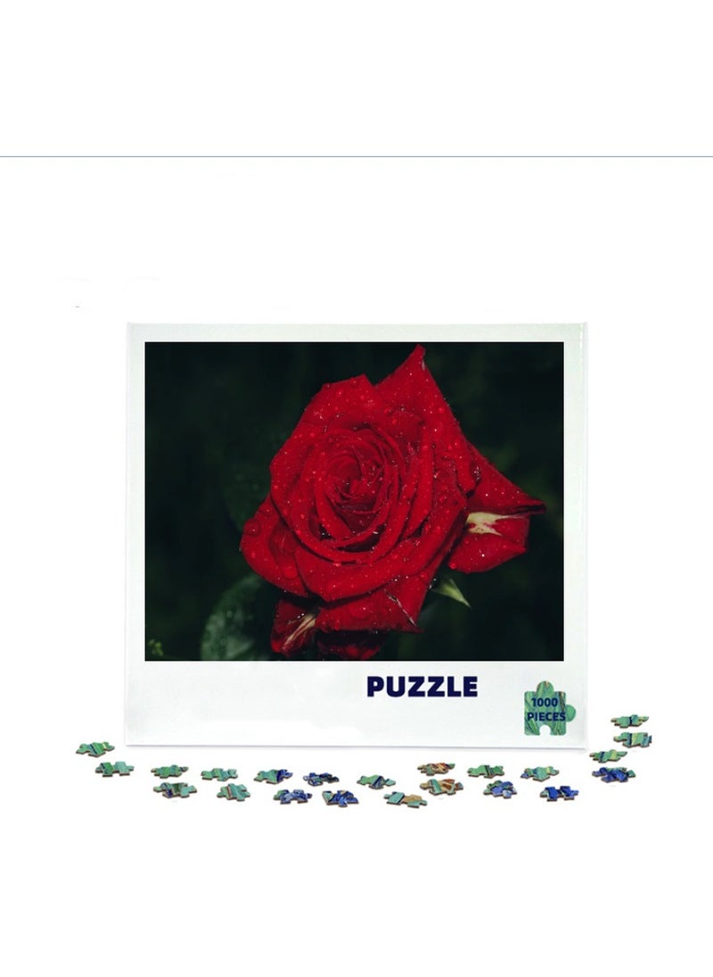 3D Rose Flower 1000-Piece Puzzle