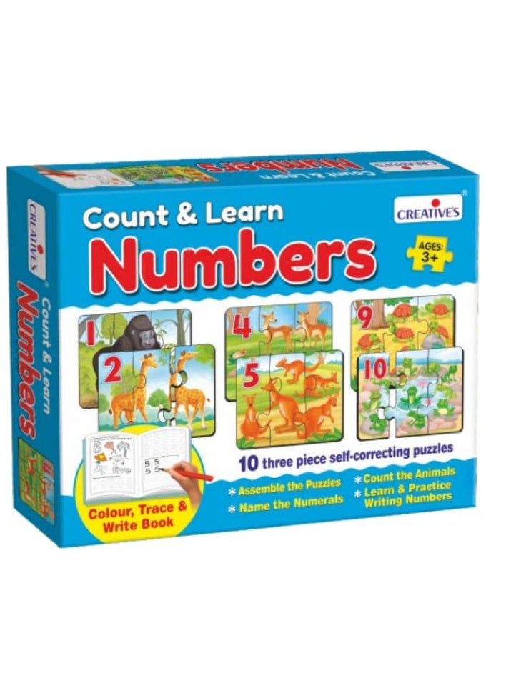 Creative's Count & Learn- Numbers | A Game of Counting | Learn Numbers in English | Number & Animals Puzzles | Learn & Practice Writing Number | Ages 3 & Above