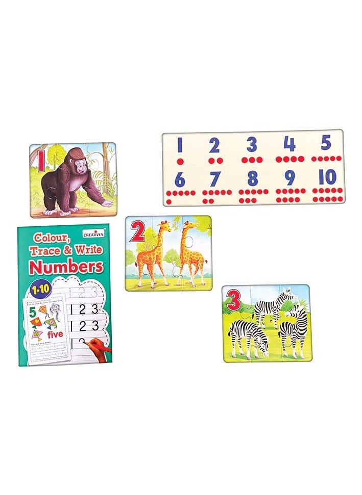 Creative's Count & Learn- Numbers | A Game of Counting | Learn Numbers in English | Number & Animals Puzzles | Learn & Practice Writing Number | Ages 3 & Above