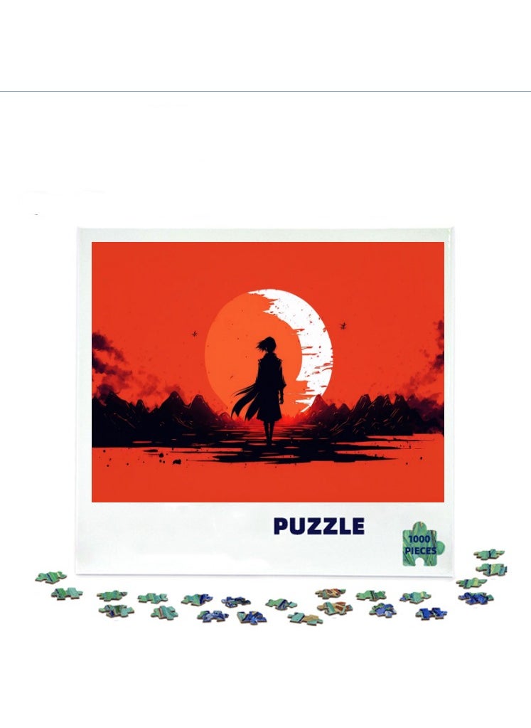 3D Sunset Silhouette 1000-Piece Puzzle