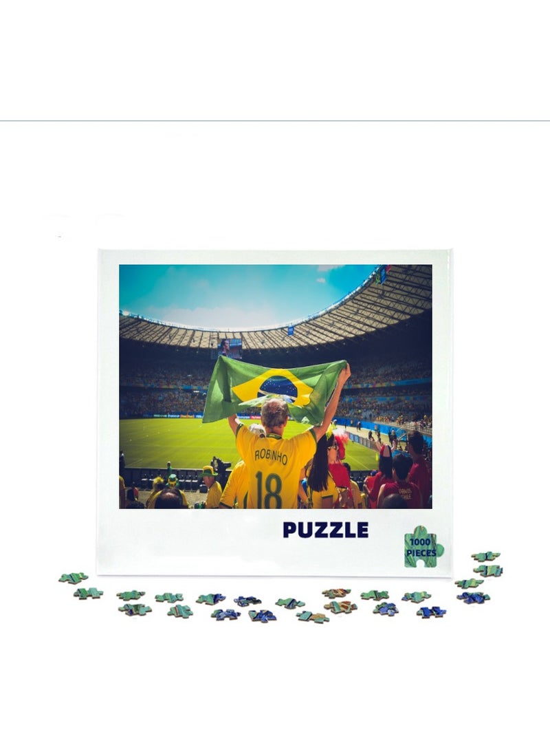 3D Soccer Match 1000-Piece Puzzle