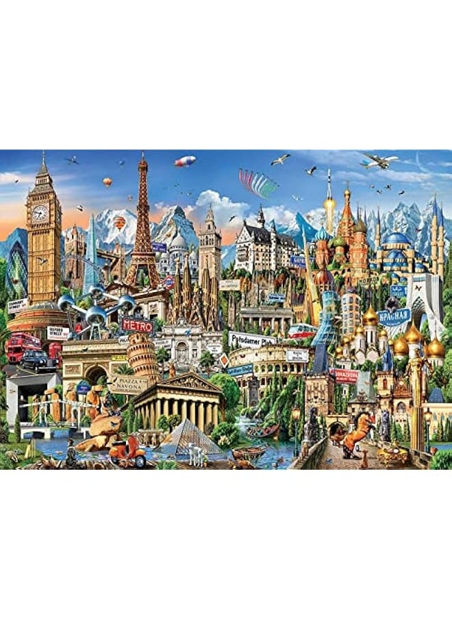 - 2000 piece puzzle for adults | Symbols of Europe. Includes Fix Puzzle glue. From 14 years old (17697)