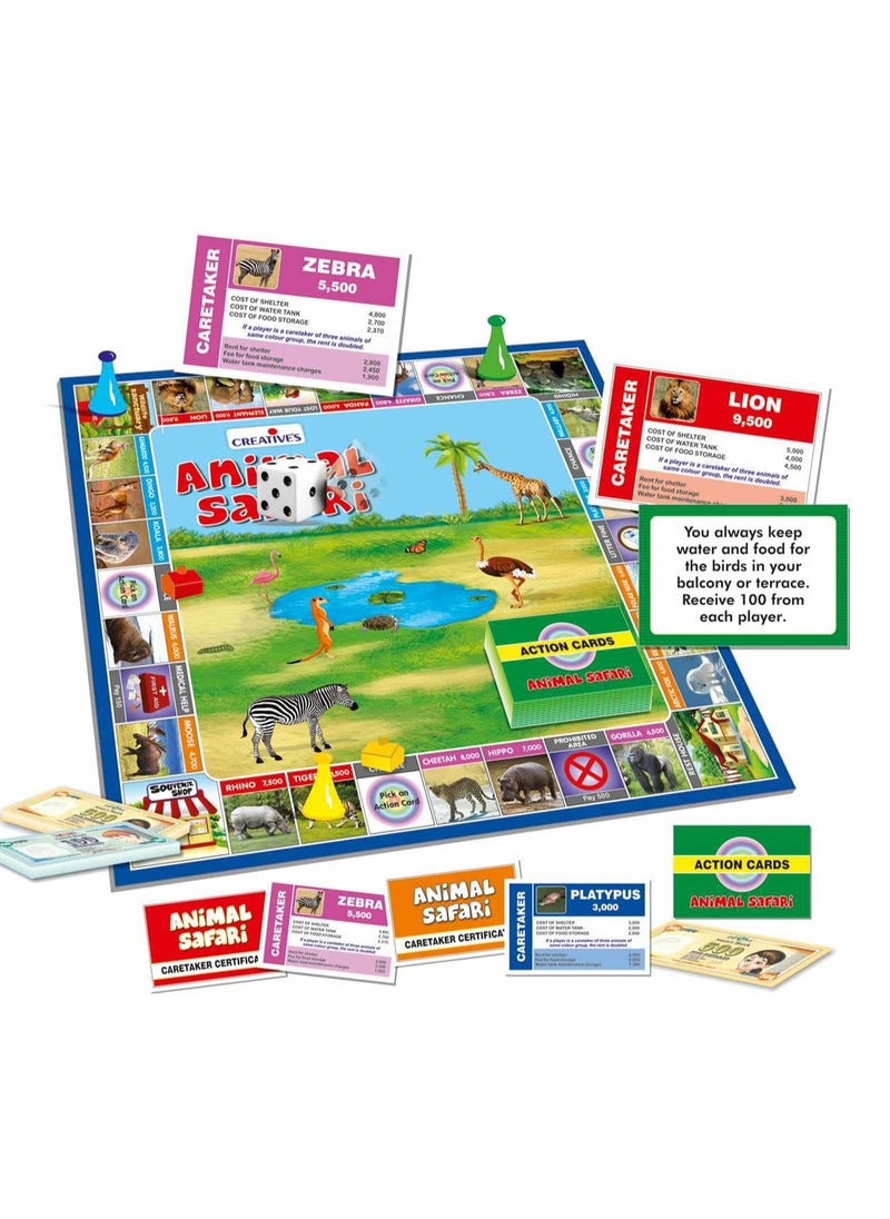 Creative's Animal Safari A Interactive and Fun Way to Learn to Care for The Animals | Board Game to Learn Respect for Nature| 2 to 4 Players can Play This Board Game for Ages 6 & UP