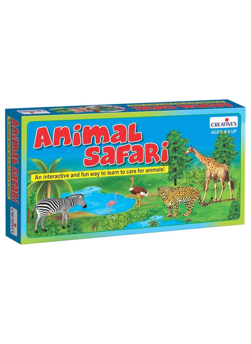 Creative's Animal Safari A Interactive and Fun Way to Learn to Care for The Animals | Board Game to Learn Respect for Nature| 2 to 4 Players can Play This Board Game for Ages 6 & UP