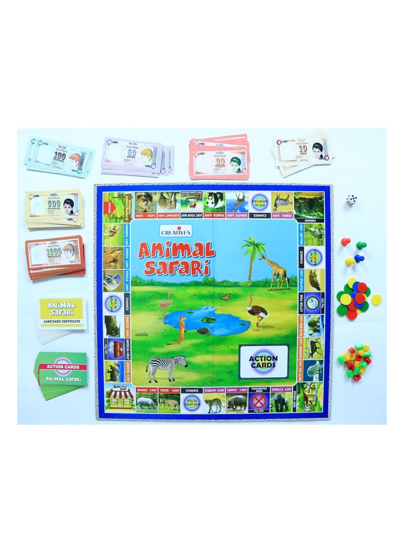 Creative's Animal Safari A Interactive and Fun Way to Learn to Care for The Animals | Board Game to Learn Respect for Nature| 2 to 4 Players can Play This Board Game for Ages 6 & UP