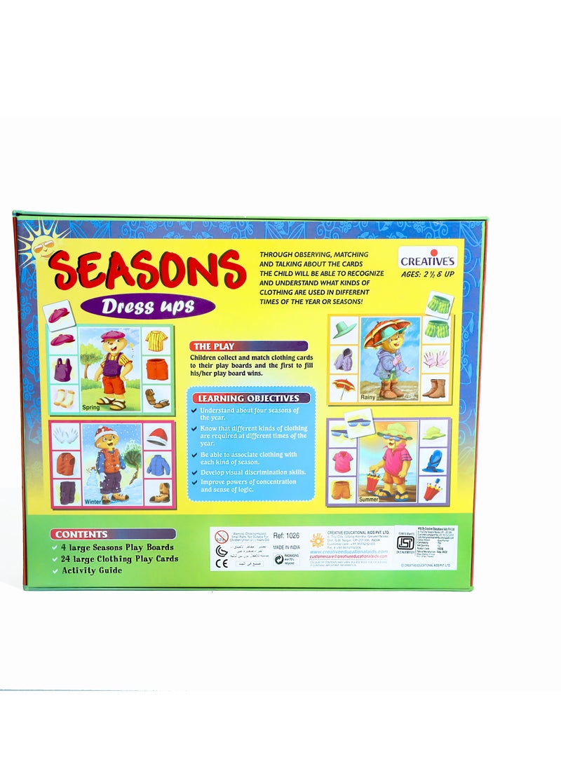 Creative’s Seasons Dress ups | Board & Cards Games | Learning & Educational | Learning Games for Pre-School | Learning About Four Seasons in a Year | Preschool Learning Games for Ages 2 & up