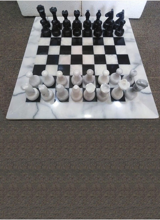 Onyx Marble Chess Set – 12-Inch Handcrafted Chessboard with 2 Color Pieces, Multiple Colors Available