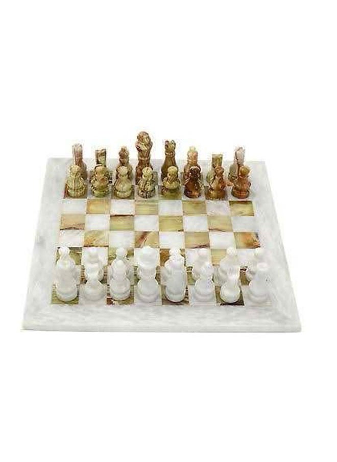 Onyx Marble Chess Set – 12-Inch Handcrafted Chessboard with 2 Color Pieces, Multiple Colors Available