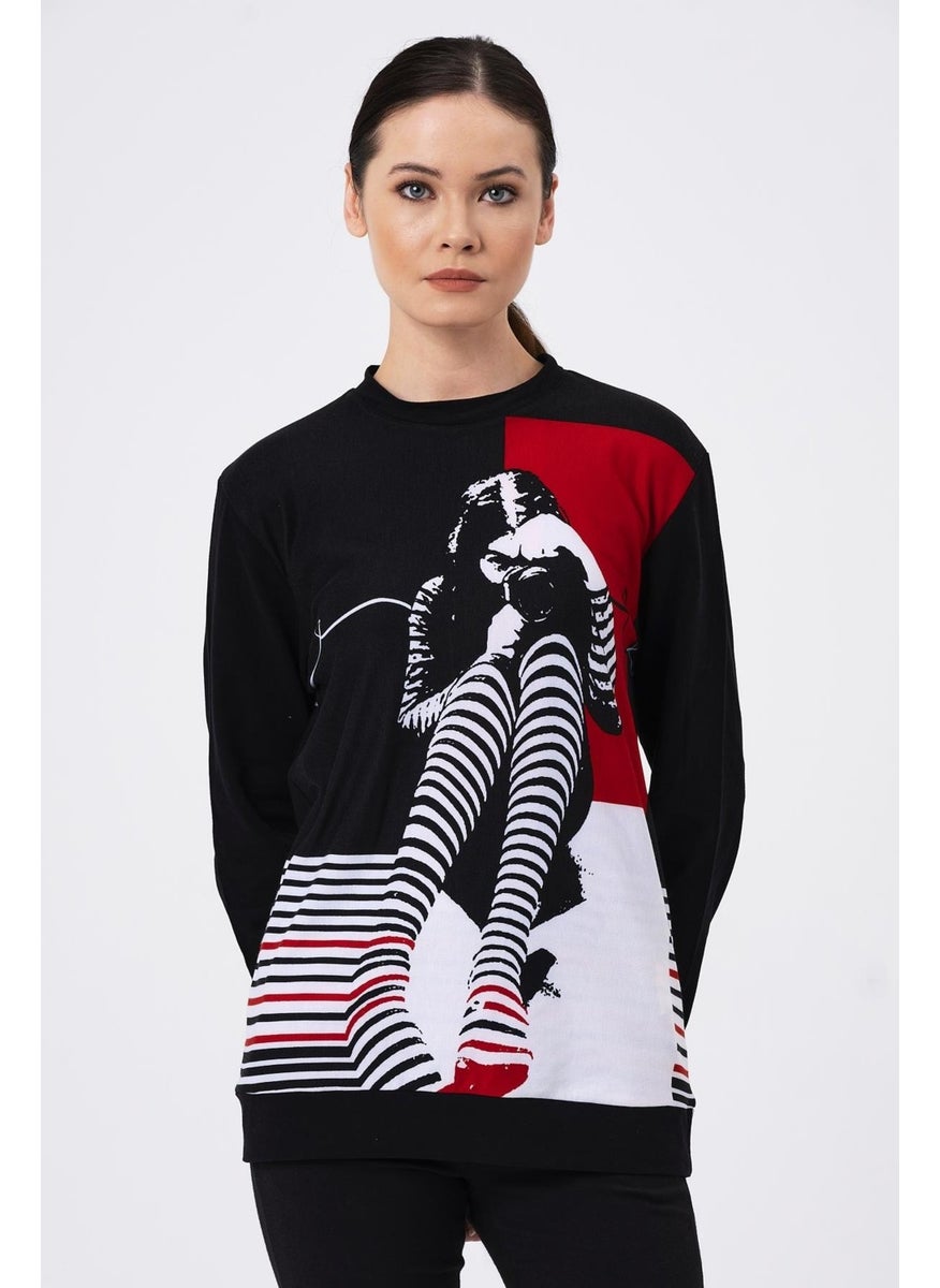 Printed Sweatshirt E22-732A-WN