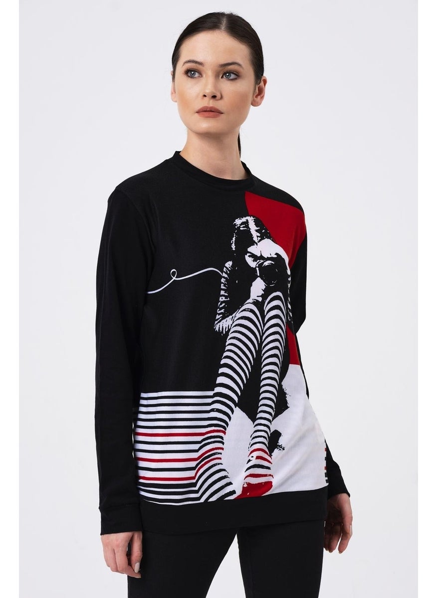 Printed Sweatshirt E22-732A-WN