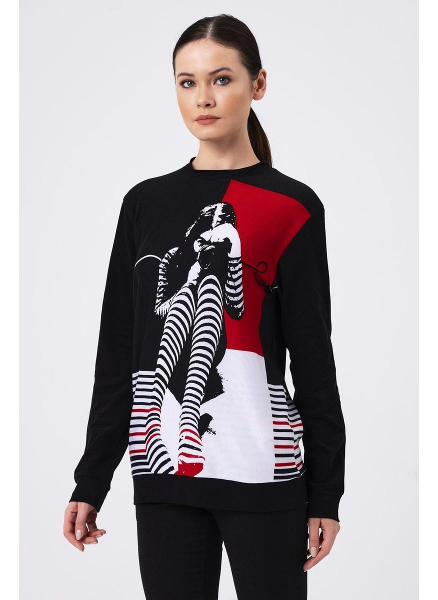 Printed Sweatshirt E22-732A-WN