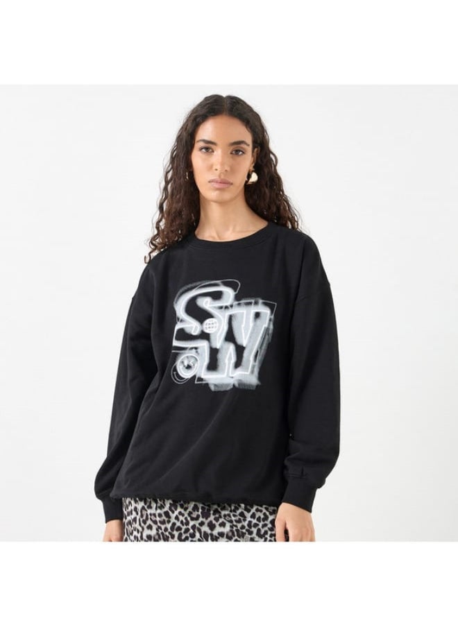 SmileyWorld Print Sweatshirt with Long Sleeves