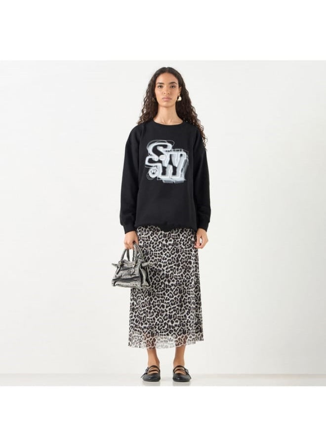 SmileyWorld Print Sweatshirt with Long Sleeves