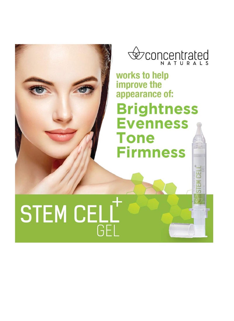 Stem Cell Gel for Face | w/Sea Extract, Hyaluronic Acid, Fruit Extracts, Concentrated Tea Extract | Easy to Use Targeted Applicator | May Help Hydrate, Firm and Brighten