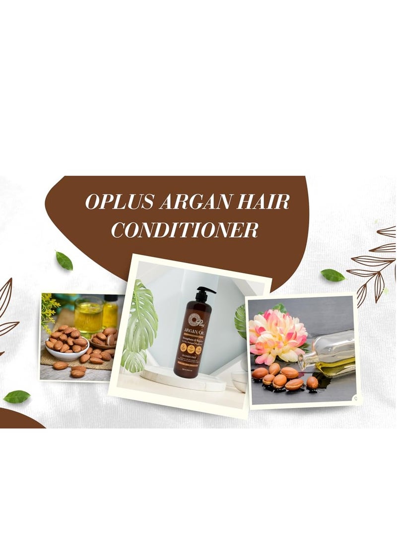 OPlus Argan Oil Hair Care Set – 4-Piece Collection with Natural Oils for Hydrated and Healthy Hair, 500 ml