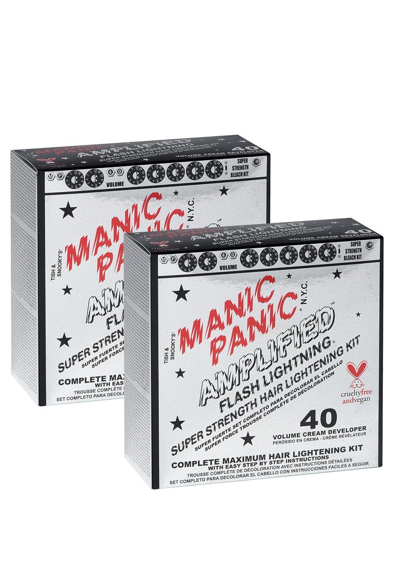 MANIC PANIC Amplified Flashlightning 40 Volume Cream Developer Hair Lightening Kit