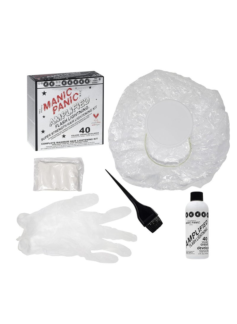 MANIC PANIC Amplified Flashlightning 40 Volume Cream Developer Hair Lightening Kit