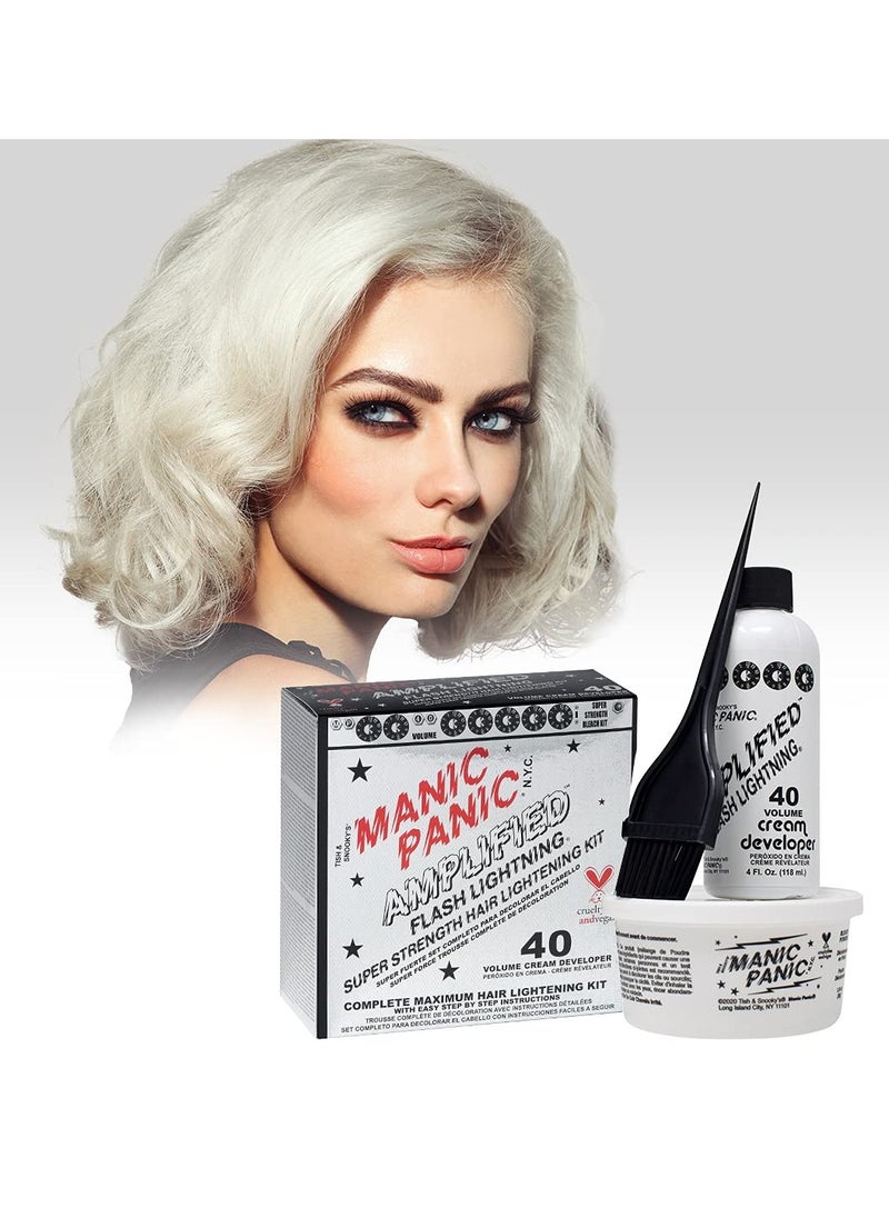 MANIC PANIC Amplified Flashlightning 40 Volume Cream Developer Hair Lightening Kit