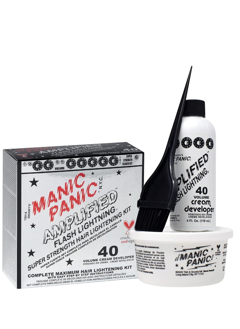 MANIC PANIC Amplified Flashlightning 40 Volume Cream Developer Hair Lightening Kit