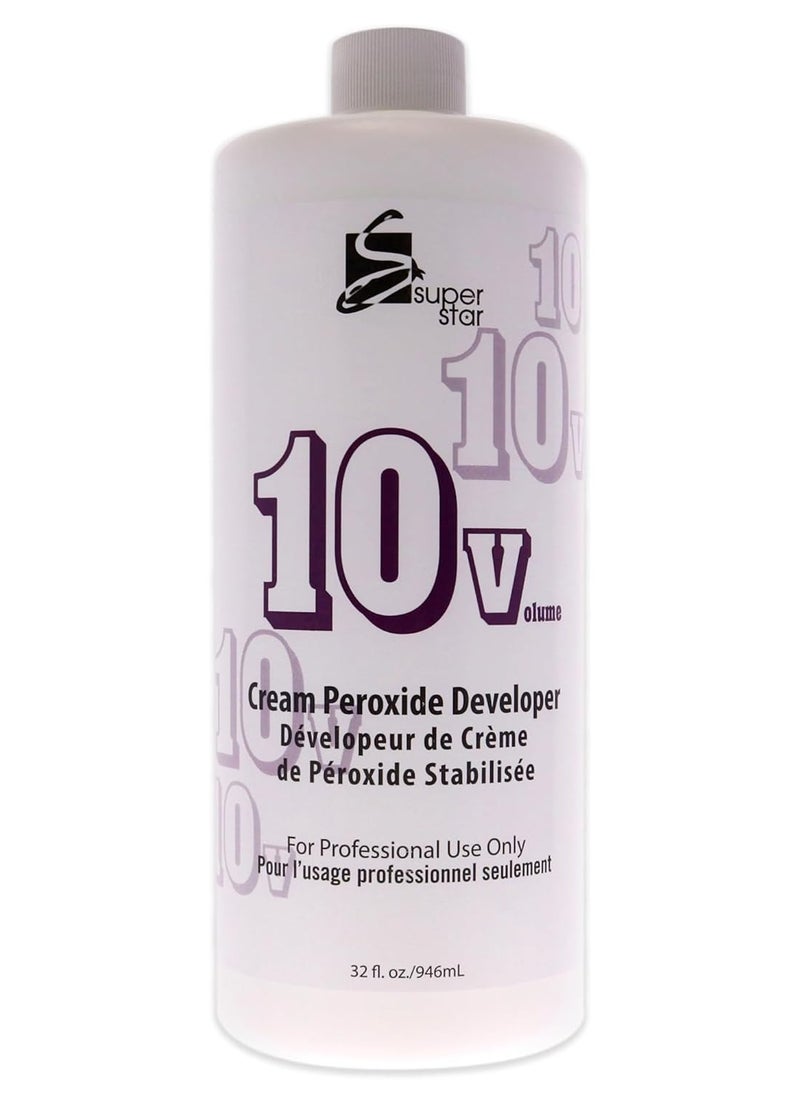 SUPER STAR 10v Cream Peroxide Developer, 32 Fluid Ounce