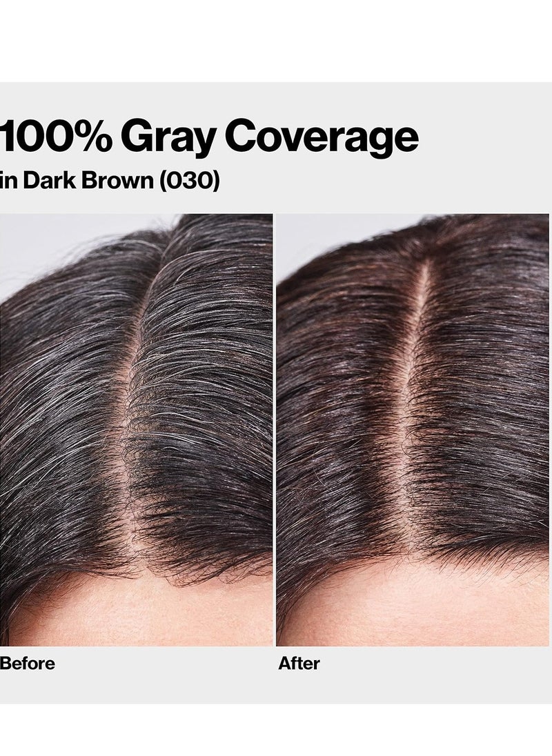 Permanent Hair Color by Revlon, Permanent Brown Hair Dye, Colorsilk with 100% Gray Coverage, Ammonia-Free, Keratin and Amino Acids, Brown Shades, 30 Dark Brown (Pack of 3)