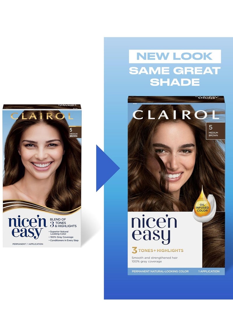 Clairol Nice'n Easy Permanent Hair Dye, 8G Medium Golden Blonde Hair Color, Pack of 1