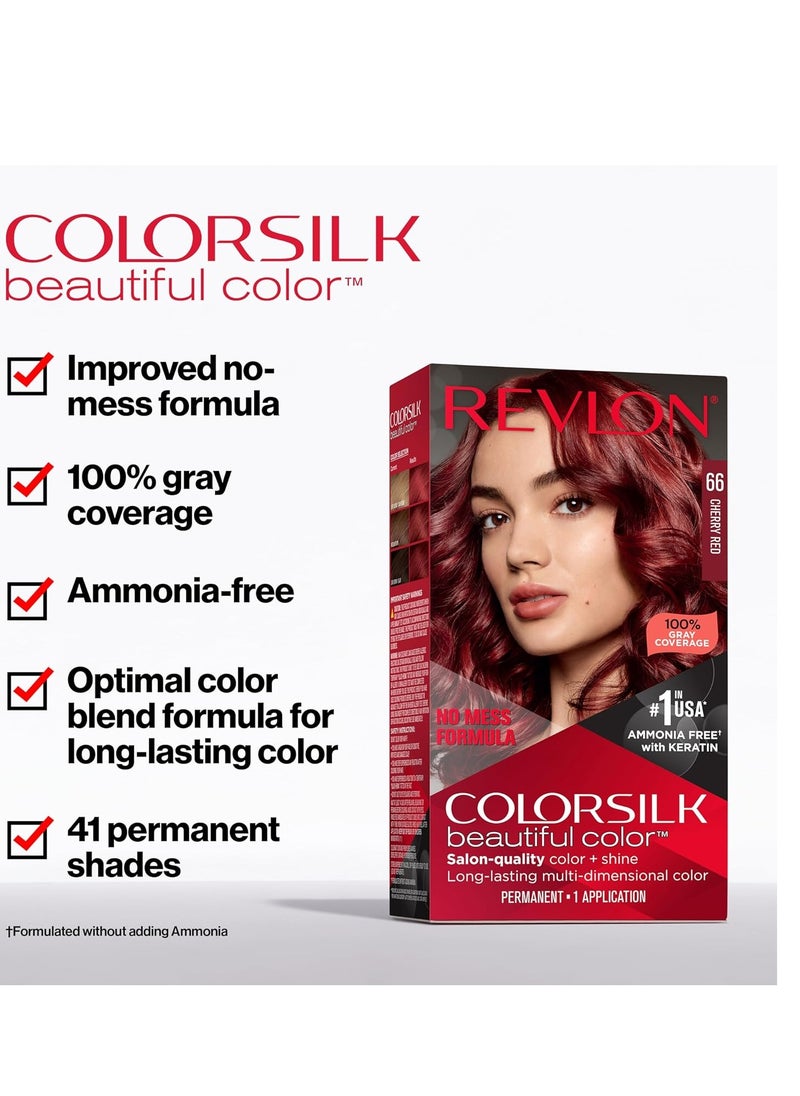 Revlon Permanent Hair Color, Permanent Blonde Hair Dye, Colorsilk with 100% Gray Coverage, Ammonia-Free, Keratin and Amino Acids, Blonde Shades (Pack of 3)