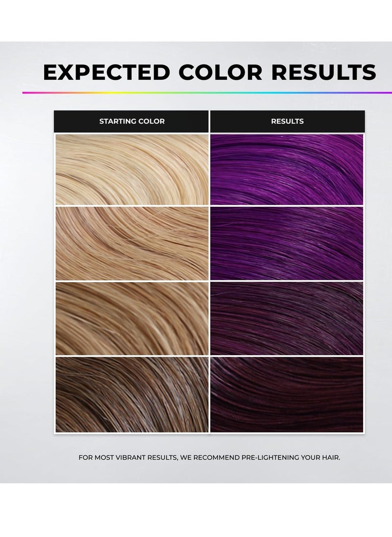 XMONDO Color Super Purple Depositing Mask & Semi-Permanent Purple Dye | Infused with Bond Booster Technology & Hyaluronic Acid for Nourishment, Revitalization & Repair, Vegan Formula, 8 Fl Oz 1-Pack