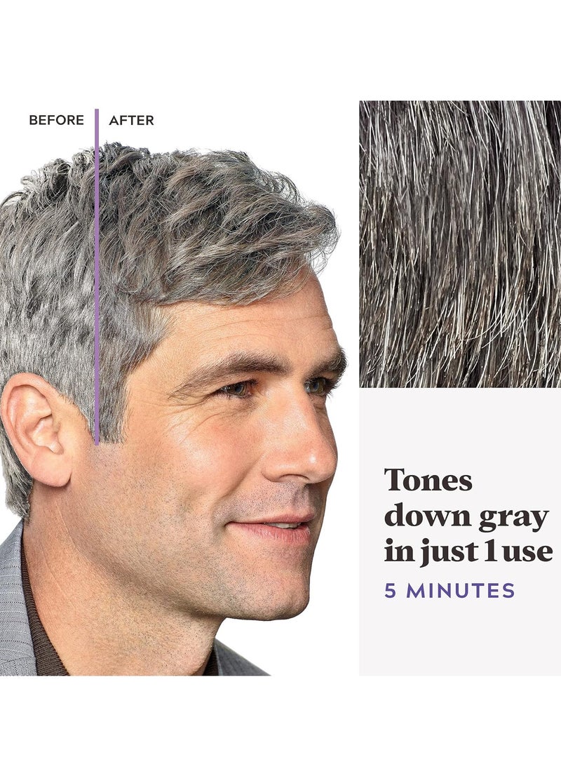 Just For Men Touch of Gray, Mens Hair Color Kit with Comb Applicator for Easy Application, Great for a Salt and Pepper Look - Medium Brown, T-35, Pack of 1