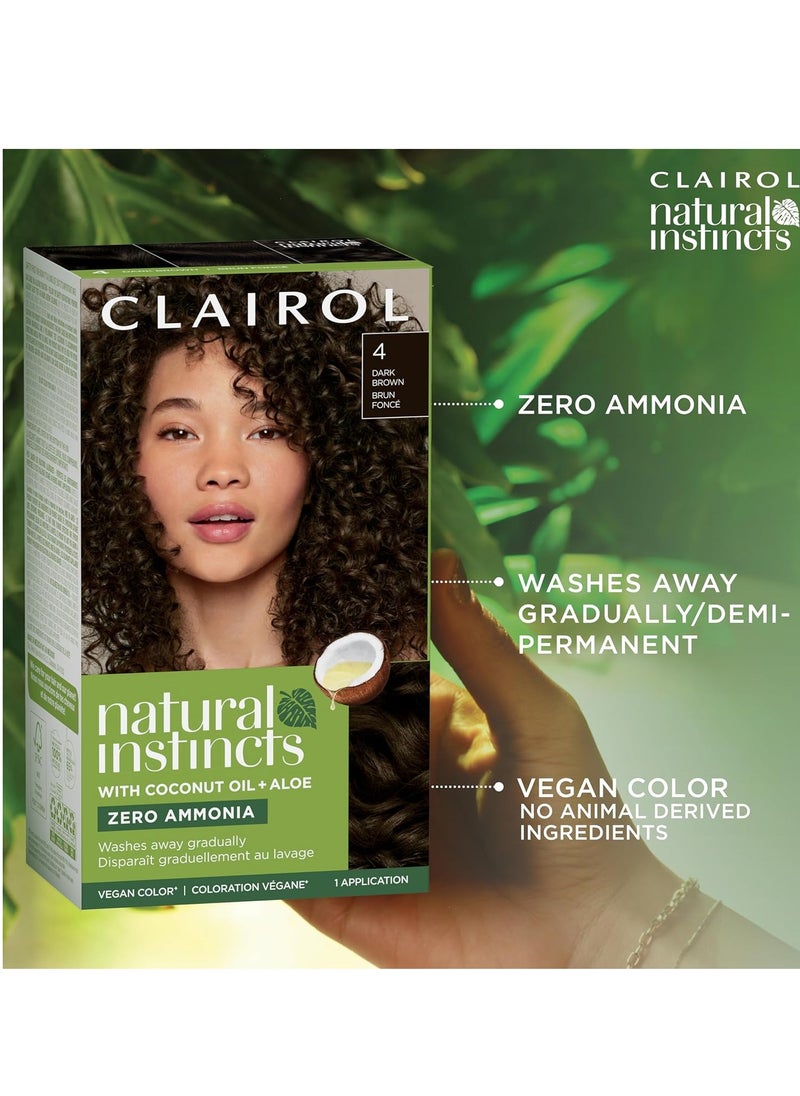 Clairol Natural Instincts Demi-Permanent Hair Dye, 6R Light Auburn Hair Color, Pack of 1