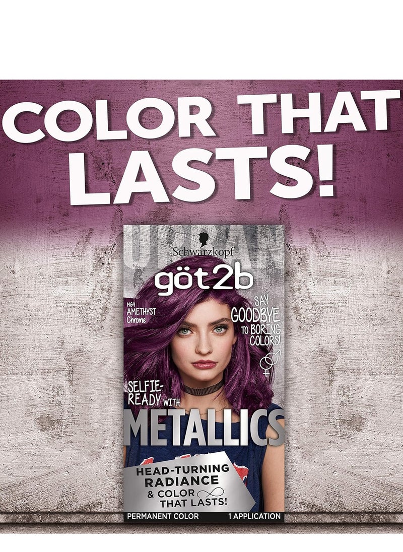 Schwarzkopf Got2b Metallics Permanent Hair Color, M69 Amethyst Chrome