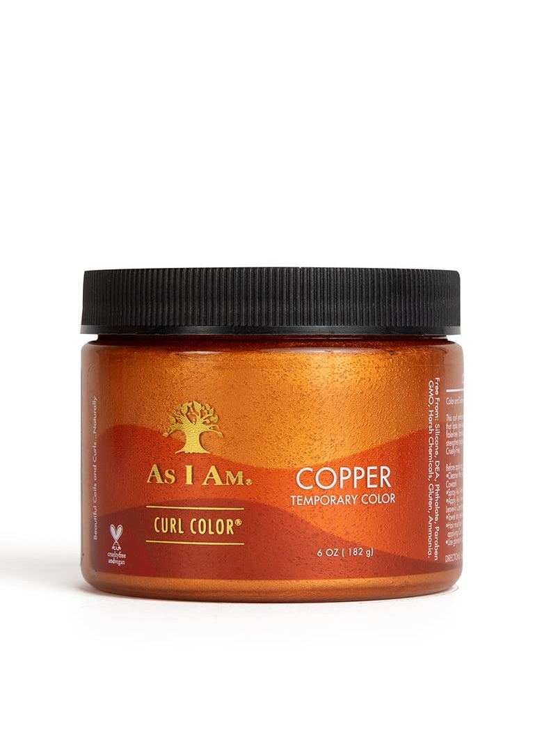 As I Am Curl Color - Copper - 6 ounce - Color and Curling Gel - Temporary Color - Medium Hold - Vegan & Cruelty Free