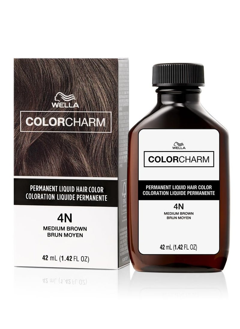 WELLA Color Charm Permanent Liquid Hair Color for Gray Coverage, Brown