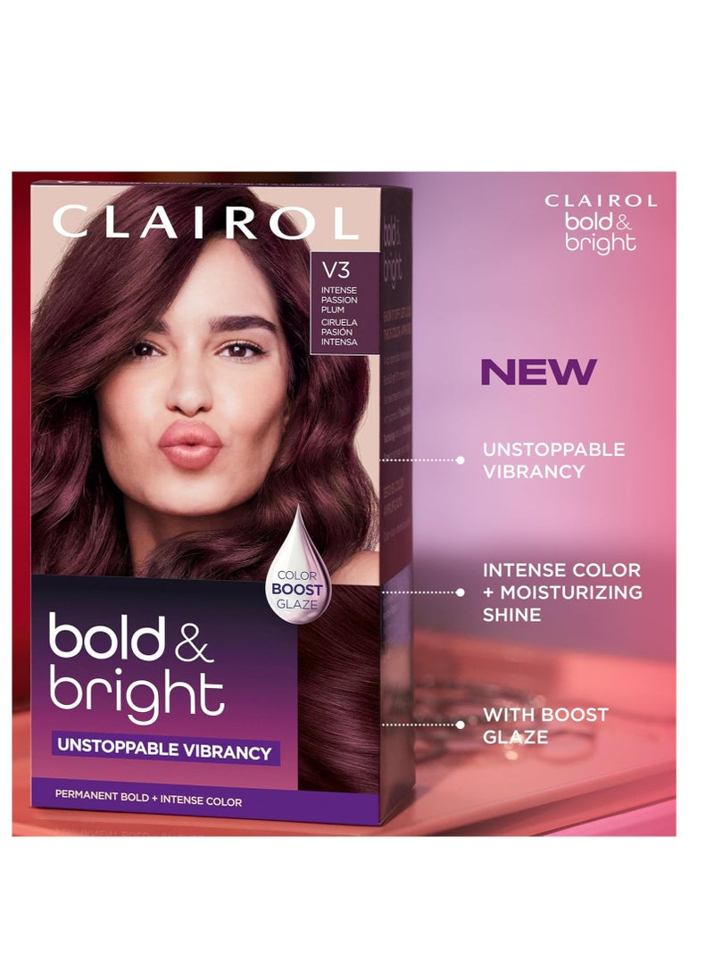 Clairol Bold & Bright Permanent Hair Dye, R6 Intense Cherry Hair Color, Pack of 1