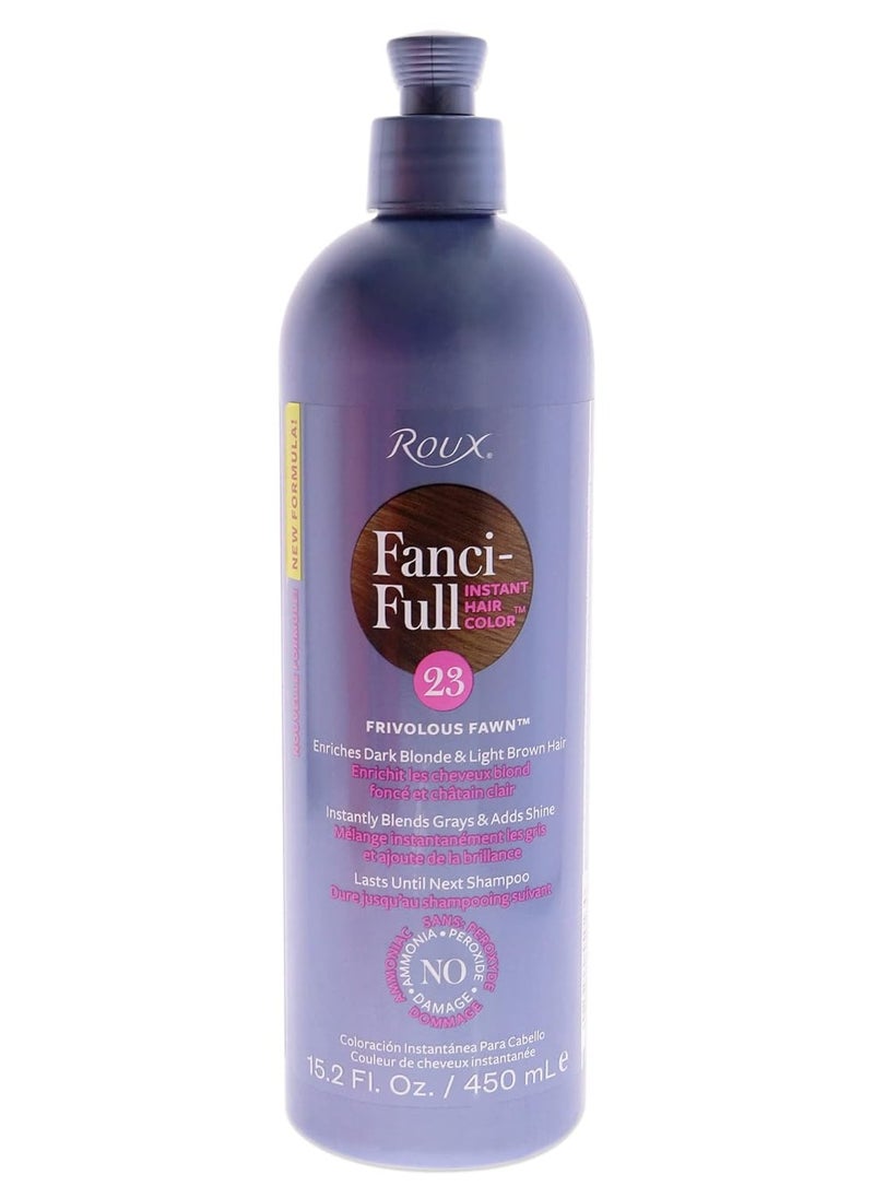 Roux, Fanci-Full Instant Hair Color Rinse, 23 Frivolous Fawn ,Temporarily Evens Tones, Blends Away Gray, 15.2 Oz