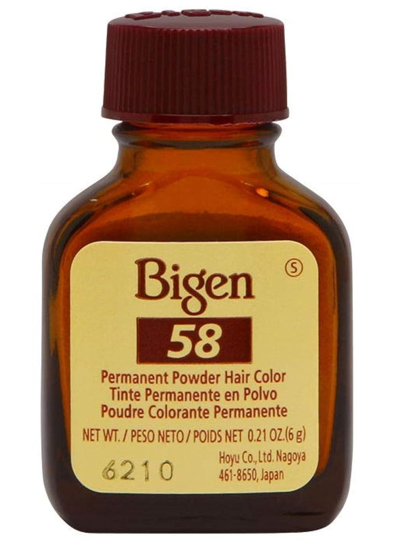 Bigen Powder Hair Color #58 Black Brown 0.21oz (3 Pack)