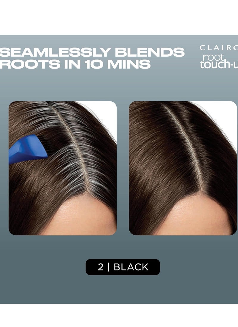 Clairol Root Touch-Up Permanent Hair Color Creme, 2 Black, 2 Count