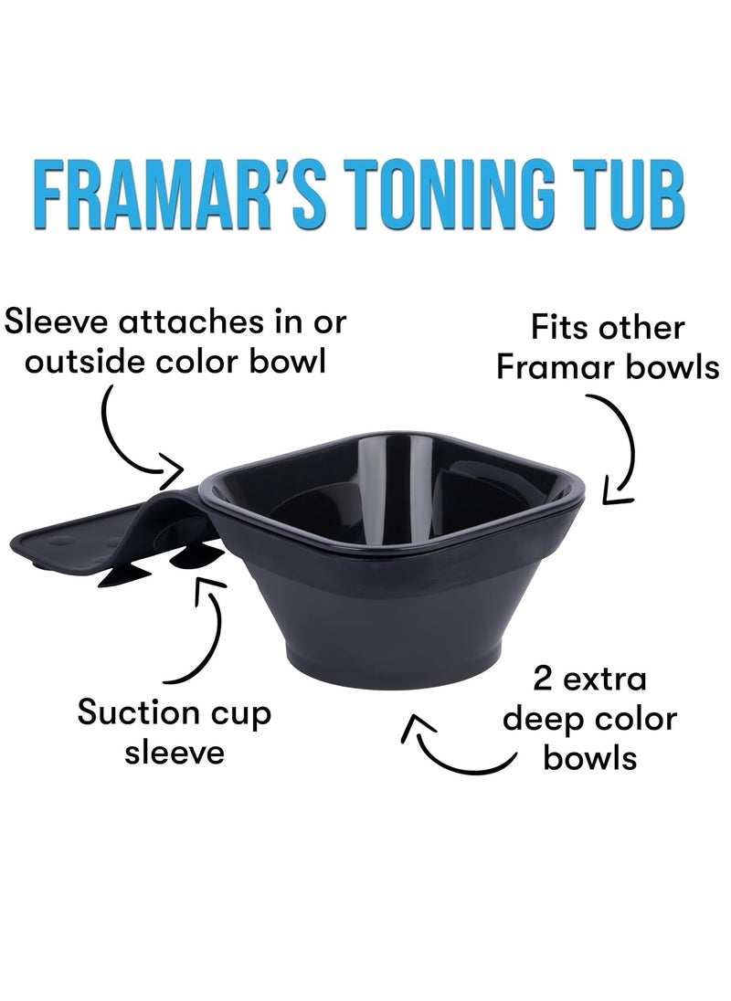 FRAMAR Toning Tub Hair Dye Bowl – Hair Color Bowls For Hairstylist, Hair Color Bowl, For Wash Bowl For Hairstylist, Hair Color Mixing Bowl For Hair Dye, Hair Wash Bowl, Hair Bowl, Hair Dye Bowls – 2pc