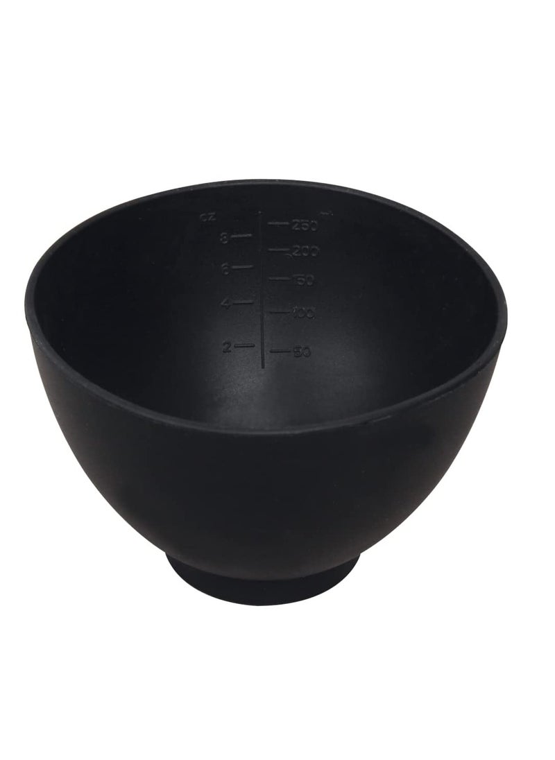 ForPro Professional Collection Silicone Mixing Bowl, Black, Flexible, Odorless, for Mixing Facials, Massage, Body & Other Products, 8 oz