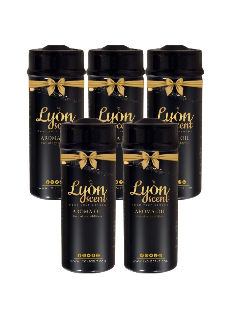 Lyon scent aroma oil 170ml, 5 bottles, Air freshener refills, Perfume Oil, Aroma Diffuser refill