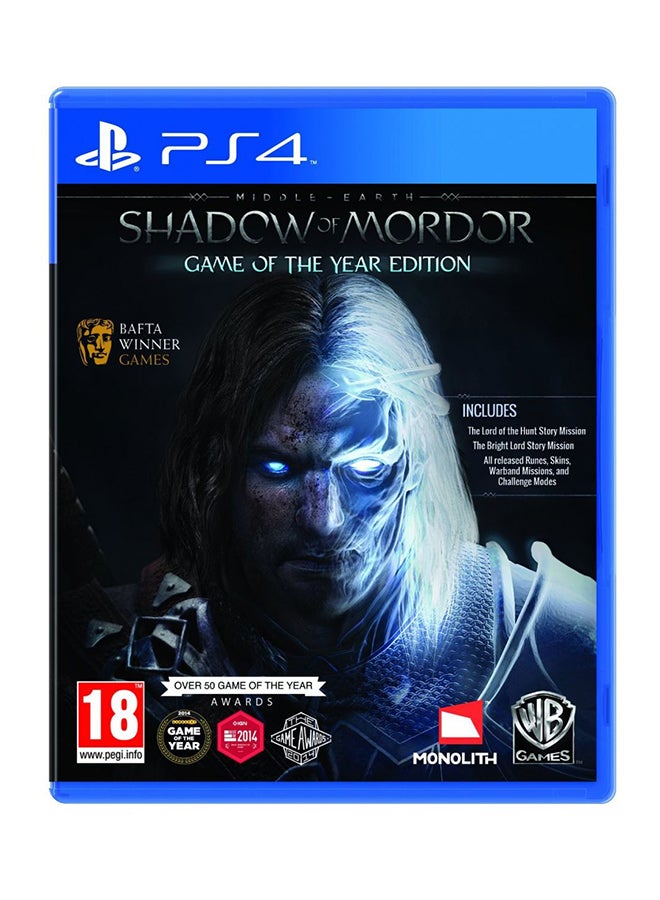 Middle Earth : Shadow Of Mordor Game Of The Year Edition (Intl Version) - action_shooter - playstation_4_ps4